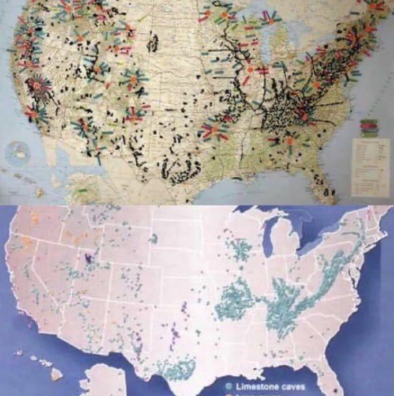 Missing People and Cave Systems Map
