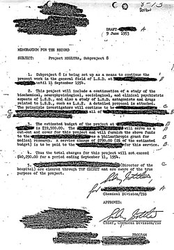 Classified MK-Ultra Document